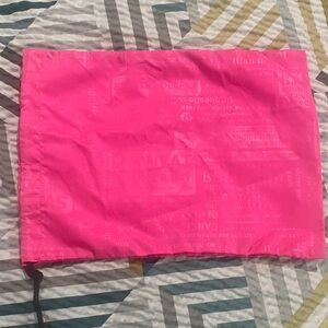 Pink Lululemon shoe, water bottle drawstring bag (unused)